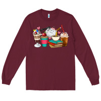 Burgundy Teacher Coffee Cups Long Sleeve Tee - Artiststas