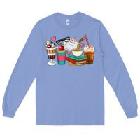 Colony Blue Teacher Coffee Cups Long Sleeve Tee - Artiststas