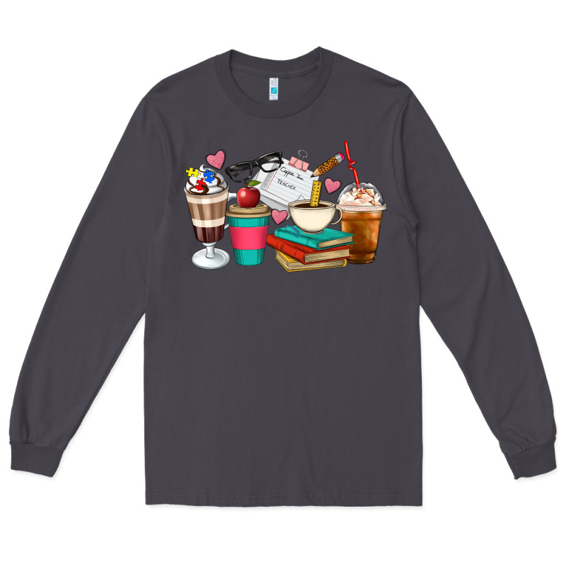 Teacher Coffee Cups Long Sleeve Tee by Artiststas | Teevron