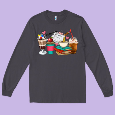 Teacher Coffee Cups Long Sleeve Tee Designed By Artiststas