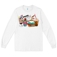 White Teacher Coffee Cups Long Sleeve Tee - Artiststas