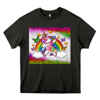 Asphalt LGBTQ Dabbbing Unicorn And Rainbow Tumbler Heavy Core Tee - BundleAndBundleShop