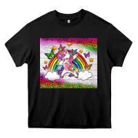 Black LGBTQ Dabbbing Unicorn And Rainbow Tumbler Heavy Core Tee - BundleAndBundleShop