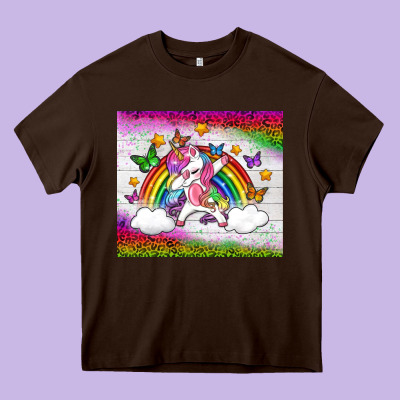 Lgbtq Dabbbing Unicorn And Rainbow Tumbler Heavy Core Tee Designed By Bundleandbundleshop