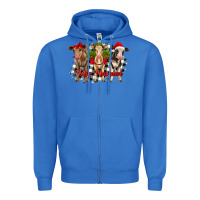 True Royal feliz navidad heifers front view Zipper Hoodie - RanaPortraitStore