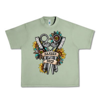 Oil Green barber shop Urban Heavy Tee - SublimationCraftShop