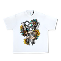 White barber shop Urban Heavy Tee - SublimationCraftShop
