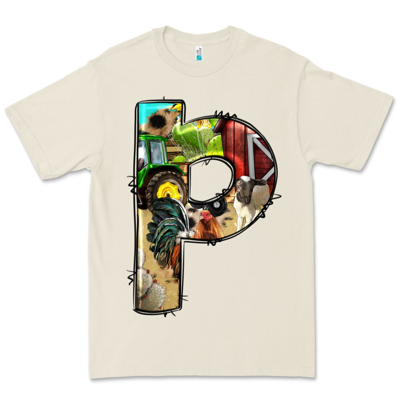 Farm Life Alphabet Lowercase Letters P Premium Tee by BundleAndBundleShop | Teevron
