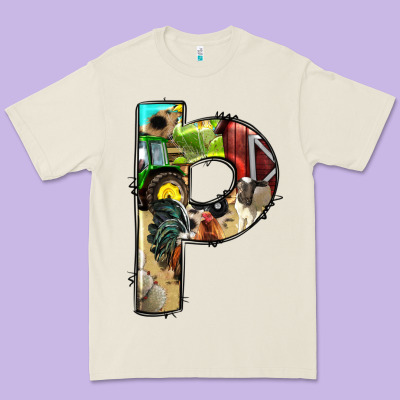 Farm Life Alphabet Lowercase Letters P Premium Tee Designed By Bundleandbundleshop