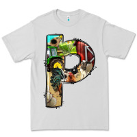 Dove Grey farm life alphabet lowercase letters p Premium Tee - BundleAndBundleShop