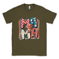 Army Green 4th of July mama with lightning bolt Classic Tee - FaDigitalArtStudio