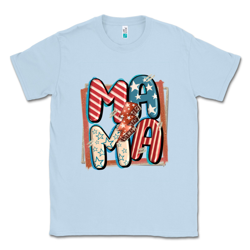 4th Of July Mama With Lightning Bolt Classic Tee by FaDigitalArtStudio | Teevron