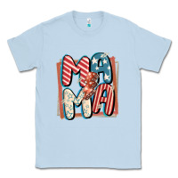 Dusty Blue 4th of July mama with lightning bolt Classic Tee - FaDigitalArtStudio