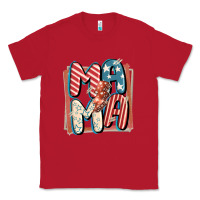 Red 4th of July mama with lightning bolt Classic Tee - FaDigitalArtStudio
