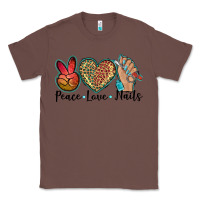 Chestnut peace love nails Classic Tee - BarkalooDesign