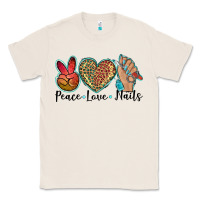 Natural peace love nails Classic Tee - BarkalooDesign