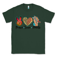 Sports Green peace love nails Classic Tee - BarkalooDesign