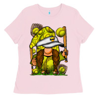 Bubblegum Pink softball gnome Ladies Tee - SublimationCraftShop