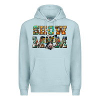 Blue Mist show mom baby cow Premium Hoodie - BarkalooDesign