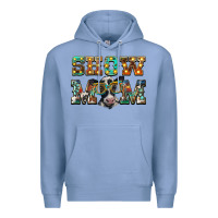 Colony Blue show mom baby cow Premium Hoodie - BarkalooDesign