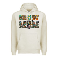 Oatmeal Heather show mom baby cow Premium Hoodie - BarkalooDesign