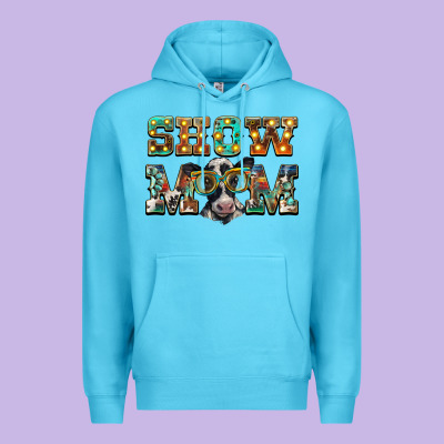 Show Mom Baby Cow Premium Hoodie Designed By Barkaloodesign