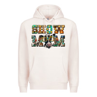 Pale Pink show mom baby cow Premium Hoodie - BarkalooDesign
