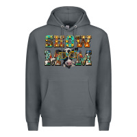 Rock show mom baby cow Premium Hoodie - BarkalooDesign