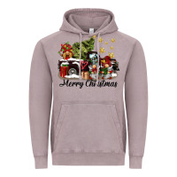 Vintage Zinc merry christmas gnomes truck Vintage Hoodie - BarkalooDesign