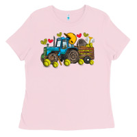 Bubblegum Pink softball tractor Ladies Tee - SublimationCraftShop