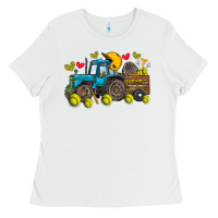 White softball tractor Ladies Tee - SublimationCraftShop