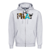 Heather Grey Just Pray Zipper Hoodie - RanaPortraitStore