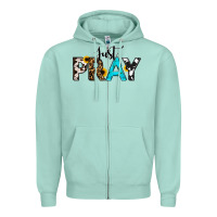 Seafoam Just Pray Zipper Hoodie - RanaPortraitStore