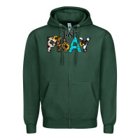 Sports Green Just Pray Zipper Hoodie - RanaPortraitStore