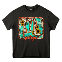 Asphalt Scorpio turquoise cowhide Heavy Core Tee - RanaPortraitStore