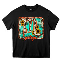 Black Scorpio turquoise cowhide Heavy Core Tee - RanaPortraitStore
