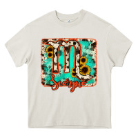 Cream Scorpio turquoise cowhide Heavy Core Tee - RanaPortraitStore
