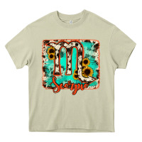Mossy Scorpio turquoise cowhide Heavy Core Tee - RanaPortraitStore