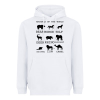 White Anımals Of The World Heavyweight Hoodie - Bettercallsaul