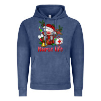 Vintage Denim christmas nurse life gnome Vintage Hoodie - BarkalooDesign