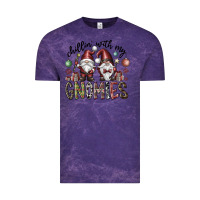 Cloud Purple Chillin With My Gnomies Vintage Tee - CowhideDigitalArt