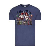 Vintage Denim Chillin With My Gnomies Vintage Tee - CowhideDigitalArt