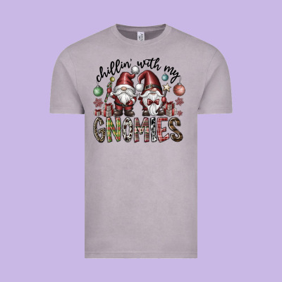 Chillin With My Gnomies Vintage Tee Designed By Cowhidedigitalart