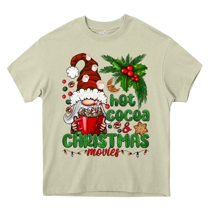 Hot Cocoa And Christmas Movie Heavy Core Tee by BundleAndBundleShop | Teevron
