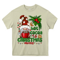 Mossy Hot Cocoa And Christmas Movie Heavy Core Tee - BundleAndBundleShop