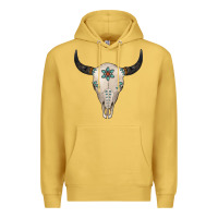 Antique Gold Turquoise Bull Skull Premium Hoodie - Jasminsmagicworld