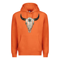 Carrot Turquoise Bull Skull Premium Hoodie - Jasminsmagicworld