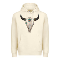 Sandshell Turquoise Bull Skull Premium Hoodie - Jasminsmagicworld