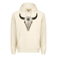 Tofu Turquoise Bull Skull Premium Hoodie - Jasminsmagicworld