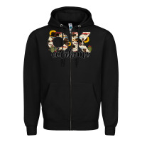 Black oklahoma state cowhide serape cactus Zipper Hoodie - RanaPortraitStore